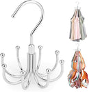 ZEDODIER Tank Top Hanger, Rotatable Bra Organzier for Closet, Max 24 Storage Capacity Sport Bra Holder, Metal Space Saving Closet Organizers and Storage, Silver by CozyNest Decor