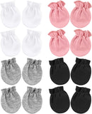 BQUBO Newborn Infant Toddler Mittens No Scratch Cotton Elastic Wrist Gloves Hypoallergenic for 0-6 Months Baby Boys Girls by TinyTreasures Baby Boutique