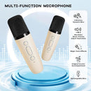 YLL Mini Karaoke Machine with 2 Wireless Microphones for Kids Adults, Portable Bluetooth Speaker Gift for Girls Toys 4, 5, 6, 7, 8, 10, 12+ Years Old Teens Birthday(Beige) by TinyTreasures Baby Boutique