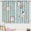 Lovely Cat Blackout Curtains 2 Panels 63" Inch Drapes for Kids Nursery Bedroom Kids Blackout Curtains Animal Themed Grommet Top Thermal Insulated Curtains for Nursery, 82 in x 63 in by TinyTreasures Baby Boutique
