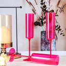 Ciaell 24 Pack Plastic Champagne Flutes - Hot Pink 6 Oz Disposable Champagne Glasses - Square Plastic Toasting Glasses for Party Birthday Anniversary Wedding by CozyNest Decor