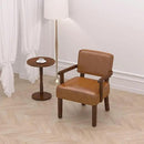 Accent Chair, PU Leather Living Room Chairs Oversized with Soft Seat and Armrests, Armchair for Bedroom, Dinning, Reading, Waiting Rooms (Leather Brown) by CozyNest Decor