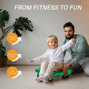 2 Plastic Scooter Boards with Handles for Kids Sitting and Sports Training, with 1 Ring, 2 Ropes and 4 Beanbags, Indoor and Outdoor Play by TinyTreasures Baby Boutique