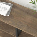 LVB Rustic Console Table, Wood Metal Entryway Table Behind Couch, Industrial Sofa Table with 3 Tier Storage Shelf, Modern Wooden Foyer Hallway Table for Entry Living Room Bedroom, Rustic Oak, 47 Inch by CozyNest Decor