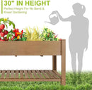 Raised Garden Bed with Legs - Elevated Wooden Planter Box, Durable Fir Wood, Reinforced Frame with Drainage Holes, Liner, and Storage Shelf for Vegetables, Herbs, Flowers, 47" x 23" x 30" by CozyNest Decor