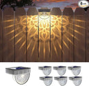 twinkya 6 Pack Solar Fence Lights Solar Outdoor Wall Lights Plastic Solar Powered Deck Step Stair Lights Waterproof Fence Solar Light for Garden Post Patio Backyard Yard Decor (Warm, 6 Pack) by GreenHaven Gardens
