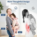 Baby Carrier with Hip Seat, Ergonomic M Position 6in1 Baby Carrier Newborn to Toddler,Head Support and Breathable Mesh Newborn Carrier,Adjustable Baby Holder Carrier for Dad&Mom-Pink by TinyTreasures Baby Boutique