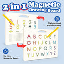 2 in 1 Magnetic Number Tracing Board, Magnetic Drawing Board Numbers 1-20 Writing Board Preschool Handwriting Learning Toys Alphabet & Math STEM Educational Toy for Toddlers Kids by TinyTreasures Baby Boutique