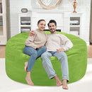 4FT Bean Bag Chair, Large Bean Bag Chairs with Memory Foam Filled, Fluffy Beanbag Sofa with Dutch Velvet Cover, Round BeanBag Chairs for Living Room, Playroom - Lime by TinyTreasures Baby Boutique
