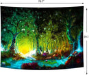 Delur Fantasy Forest Tapestry Mystical River Enchanted Magical Fairy Tale Tree Tapestry Sunrise Landscape Sunset Nature Psychedelic Wall Hanging Headboard for Bedroom Living Room Home Decor (59.1" x 78.7") by CozyNest Decor