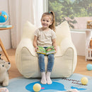HOMMPA Bean Bag Chair for Kids Stuffed Toddler Bean Bag Sofa with Pocket Filler Cat Shaped Bean Bag Chair Boys and Girls Baby Lazy Floor Sofa Chair for Gaming Reading Playing Beige by TinyTreasures Baby Boutique