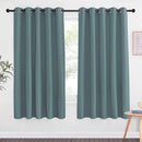 NICETOWN Blackout Curtains 66 inches Long, Grommet Window Treatment Thermal Insulated Solid Blackout Curtains/Panels/Drapes for Bedroom, Greyish Blue, Set of 2, W66 x L66 by TinyTreasures Baby Boutique