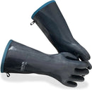 DEYAN Silicone BBQ Gloves, 932°F Heat Resistant Oven Gloves with Fingers, Kitchen Waterproof Hot Proof Glove for Fryer, Smoker, Baking, Cooking, Cutting(9/L)