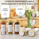 AISIPRIN Glass Spice Jars with 398 Labels-4oz 24 Pcs,Round Seasoning Jars with Bamboo Airtight Lids,Spice Container Set -Shaker Lids, Funnel,Brush and Marker Included by CozyNest Decor