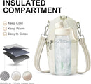 Water Bottle Bag 40 oz Crossbody Holder for Walking Hiking Insulated Carrier Purse with Adjustable Strap by TinyTreasures Baby Boutique