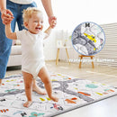 Car Portable Baby Play Mat 50x50 Playpen Mat Upgraded Thicken Baby Floor Play Mat Non-Slip Cushioned Crawling Mat Waterproof Activity Playmats for Babies Toddlers Infants (50x50, Letter Car) by TinyTreasures Baby Boutique