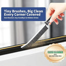 3 Pcs Cleaning Brushes for Household - Crevice Brush for Scrub Small Spaces, Toilet Cleaning Tool with Comfortable Grip, Long&Firm Bristle for Shower Tile Grout, Sinks Gap, Window Tracks, Hinges by CozyNest Decor