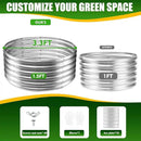 17" Tall Elevated Round Metal Rised Garden Bed- 3.3'x3.3' in Size and 0.8MM Thick Durable Planter Box for Vegetables Flowers Succulent at Patio/Garden Outdoor (Silver, 3.3FT Diameter) by GreenHaven Gardens
