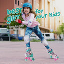 Girls Roller Skates for Kids Beginners 4 Size Adjustable Roller Skates, Light UP 8 Wheels for Girls Roller Skate Fun Illuminating Roller Skate for Kids Boys patines para niñas by TinyTreasures Baby Boutique