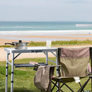 Small Folding Table 2FT Lightweight Portable Aluminum Camping Table for Picnic and Camping Mini Foldable with Adjustable Extended Height,Silver by GreenHaven Gardens