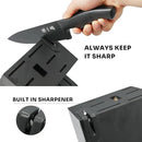 ZHANG XIAO QUAN SINCE 1628 15Pcs Knife Sets with Block, knife sets for kitchen with block High Carbon Stainless Steel Built-in Sharpener Dishwasher Safe(Black) by CozyNest Decor