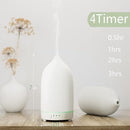 Essential Oil Diffusers,Handmade Ceramic Aromatherapy Diffuser for Room and 9 Colors Night Light for Home,Auto-Off (White) by TinyTreasures Baby Boutique