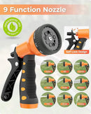 Ayleid Retractable Garden Hose Reel,1/2 in x 100 ft Wall Mounted Hose Reel, with 9- Function Sprayer Nozzle, Any Length Lock/Slow Return System/Wall Mounted/180°Swivel Bracket (Black) by GreenHaven Gardens