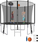 SKYUP Tranpoline 1500LBS 16 15 14 12 10 8 FT Tranpoline for 7-10 Kids and Adults, Windproof Outdoor Tranpoline with Enclosure Net, Basketball Hoop, Easy to Install & Last Long - ASTM Approved by TinyTreasures Baby Boutique