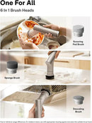 HOTO Cordless Electric Spin Scrubber, IPX7 Full Body Waterproof Dish Scrubber Brush, Bathroom Cleaning Brush, Max 22 in-lb, Power Scrubber with 9 Brush Heads for Kitchen, Sink, Bathroom, Shower, Tile by CozyNest Decor