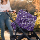 Binienty Halloween Spider Web and Bat Baby Car Seat Canopy Cover Halloween Decoration Nursing Cover for Breastfeeding Carseat Covers for Boy Girls by TinyTreasures Baby Boutique