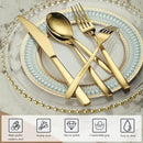 Berglander Gold Silverware Set 60pcs Service for 12, Golden Titanium Plating Stainless Steel Flatware Set, Gold Spoons Forks Knives Set for Home, Wedding, Restaurant, Hotel, Dishwasher Safe by CozyNest Decor