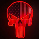 American Flag Skull Neon Sign – LED Wall Light for Game Room, Bar, Man Cave, Bedroom – USB or Battery Powered Acrylic Skull Decor for Halloween, Party, Retro Gaming Room by CozyNest Decor