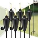 6 Pack Garden Torches for Outside， 22 oz Metal Citronella Torch with 3-Prong Grounded Stake, Perfect for Patio, Lawn, and Backyard Décor by GreenHaven Gardens