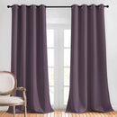 NICETOWN Plum Living Room Curtains 90 inches Long, Grommet Home Fashion Energy Saving Room Darkening Sound Dampening Window Treatments for Bedroom, 2 Panels, W52 x L90 by TinyTreasures Baby Boutique