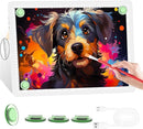 KOBAIBAN A4 Magnetic Light Box for Tracing, Rechargeable Diamond Art Light Board with Side Physical Buttons, 3 Color Light Modes Super Bright Light Pad for Diamond Painting, Weeding Vinyl (White) by TinyTreasures Baby Boutique