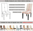 JQinHome 6 Pcs Dining Chair Slipcover,High Stretch Removable Washable Chair Seat Protector Cover for Home Party Hotel Wedding Ceremony (Beige White) by CozyNest Decor