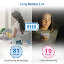 VTech Video Baby Monitor with Camera and Audio, 3.5" LCD Screen, Pan-Tilt-Zoom, 2-Way Talk, VOX Mode, Night Light, Lullabies, Soothing Sounds, Temperature Sensor, Long Range, No WiFi: VM4263 (White) by TinyTreasures Baby Boutique