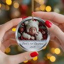 Personalized Newborn Photo Christmas Ornament 2025 - Baby’s First Holiday Keepsake - New Baby Custom Ornament - Gift for New Parents Mom Dad - Christmas, Birthday Gift for Boys, Girls by TinyTreasures Baby Boutique