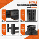 Heavy Duty 5-Tier Garage Shelf Steel Unit 3000lb Capacity | Garage & Basement Storage | Industrial Metal Shelving for Warehouse Workshop | Adjustable Rust-Resistant (72"H x 36"W x 16"D, Black) by GreenHaven Gardens