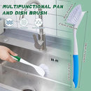 Hsei 20 Pcs Blue and Green Kitchen Scrub Dish Brush Bulk with 11 Inch Anti Slip Handle Cleaning Dish Scrubber with Stiff Bristles Washing Scrub Brushes for Housekeeping for Pots and Pans, Kitchen Sink by CozyNest Decor