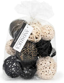 ANDALUCA Decorative Balls Bag Bowl Filler Home Decor (Black & White) by CozyNest Decor