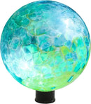 VCUTEKA Gazing Ball, Glass Gazing Balls Sphere for Garden Lawn Outdoor Ornament Yard Decorative, Blue Swirl, 10" by CozyNest Decor