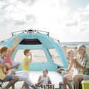 Oileus XX-Large Pop Up Beach Tent Sun Shelter for 5-6 Person Portable Sun Shade Instant Tent for Beach with Carrying Bag, Stakes, 6 Sand Pockets, Anti UV for Fishing Hiking Camping Sky Blue by TinyTreasures Baby Boutique