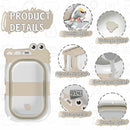 TPN Collapsible Baby Bathtub, Baby Bath Tub with Soft Cushion & Real-Time Thermometer, Baby Bathtub Infant to Toddler Tub (0-36 Months), Portable Newborn Travel Bath tub by TinyTreasures Baby Boutique
