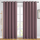 NICETOWN Blackout Dry Rose Curtains for Living Room - Solid Thermal Insulated Sound Reducing Grommet Room Darkening Curtains & Drapes for Bedroom (2 Panels, W66 x L84) by TinyTreasures Baby Boutique