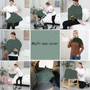 Car Seat Cover Baby for Nursing, Baby Breastfeeding Cover Carseat Canopy Covers, Solid Color Multi-use Nursing Cover for Babies (Roman Green) by TinyTreasures Baby Boutique
