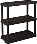 Oskar Storage Shelves - Bathroom Wall Organizer, Kids Room Toys Book Shelf, No Drill Heavy Duty, Kitchen Closet Garage Outdoor 3 Tier Stackable Plastic Shelving Unit by TinyTreasures Baby Boutique