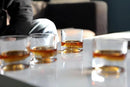 American Peaks Heavy Crystal Whiskey Glasses Gift Set of 4, Thick Freezable Bourbon Glass 1lb Each, Premium Whiskey Gifts for Men, Frozen Crystal Chills Cocktails, 10 oz by CozyNest Decor