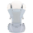 Bebamour Baby Carrier with Hip Seat,All-Position Breathable Mesh Hip Seat & Carrier 0-36Months with Head Hood, 3 PCS Teething Pads, Waist Extender,Storage Bag & Pacifier Case (Blue) by TinyTreasures Baby Boutique