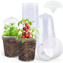 homenote Clear Nursery Pots for Plants,5 Inch Plant Pot for Planting with Humidity Domes Plastic Seedling with Drainage Holes Seed Starter Flower High Transparency (15 Pack) by GreenHaven Gardens
